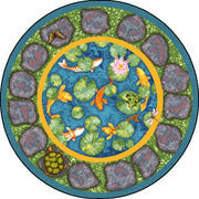Maria's Garden 7'7" Round area rug in color Multi