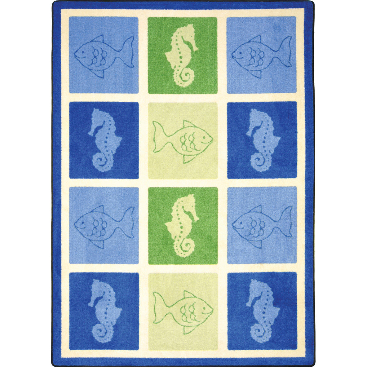 Marine Life 5'4" x 7'8" area rug in color Multi