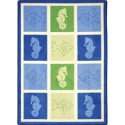 Marine Life 5'4" x 7'8" area rug in color Multi