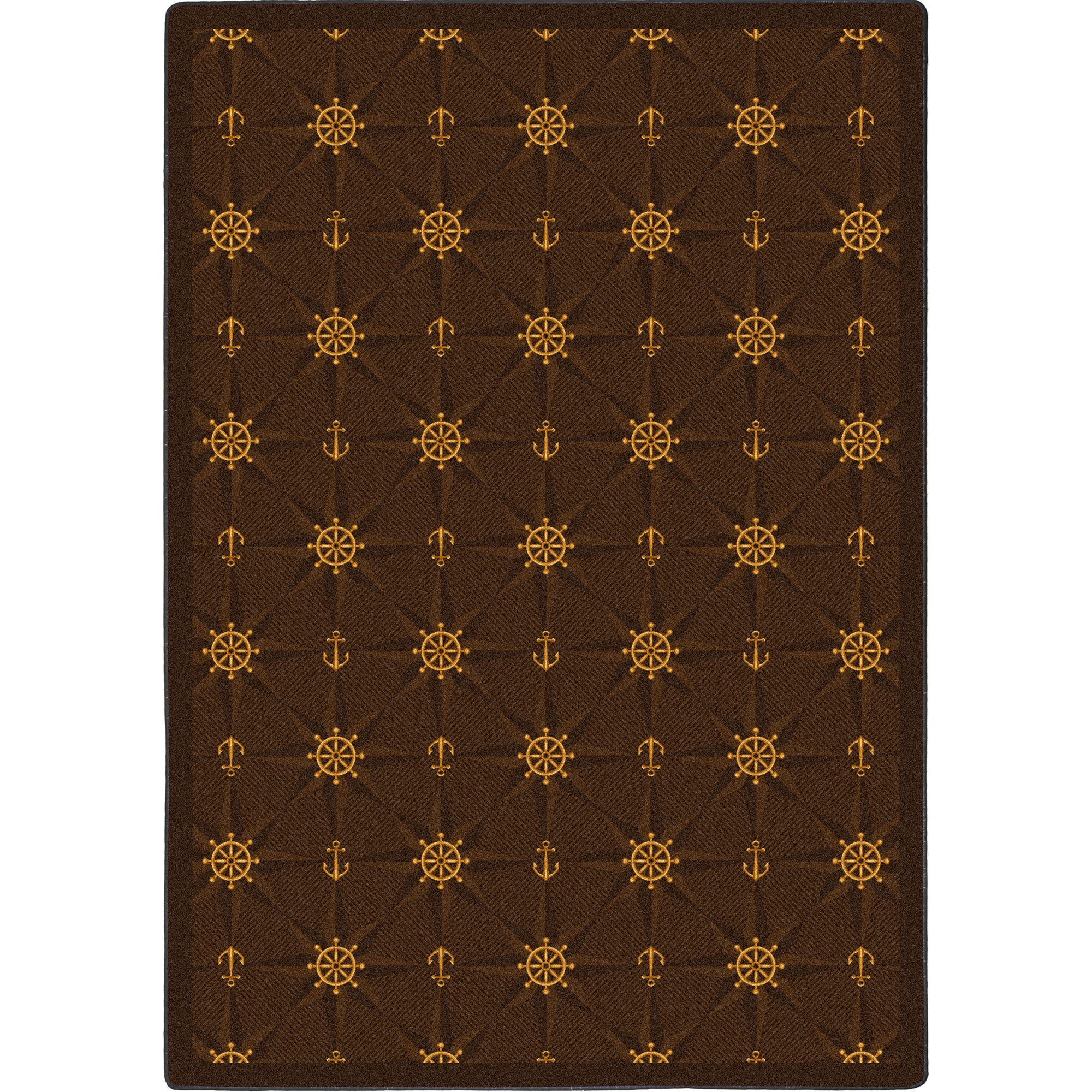 Mariner's Tale 3'10" x 5'4" area rug in color Chocolate