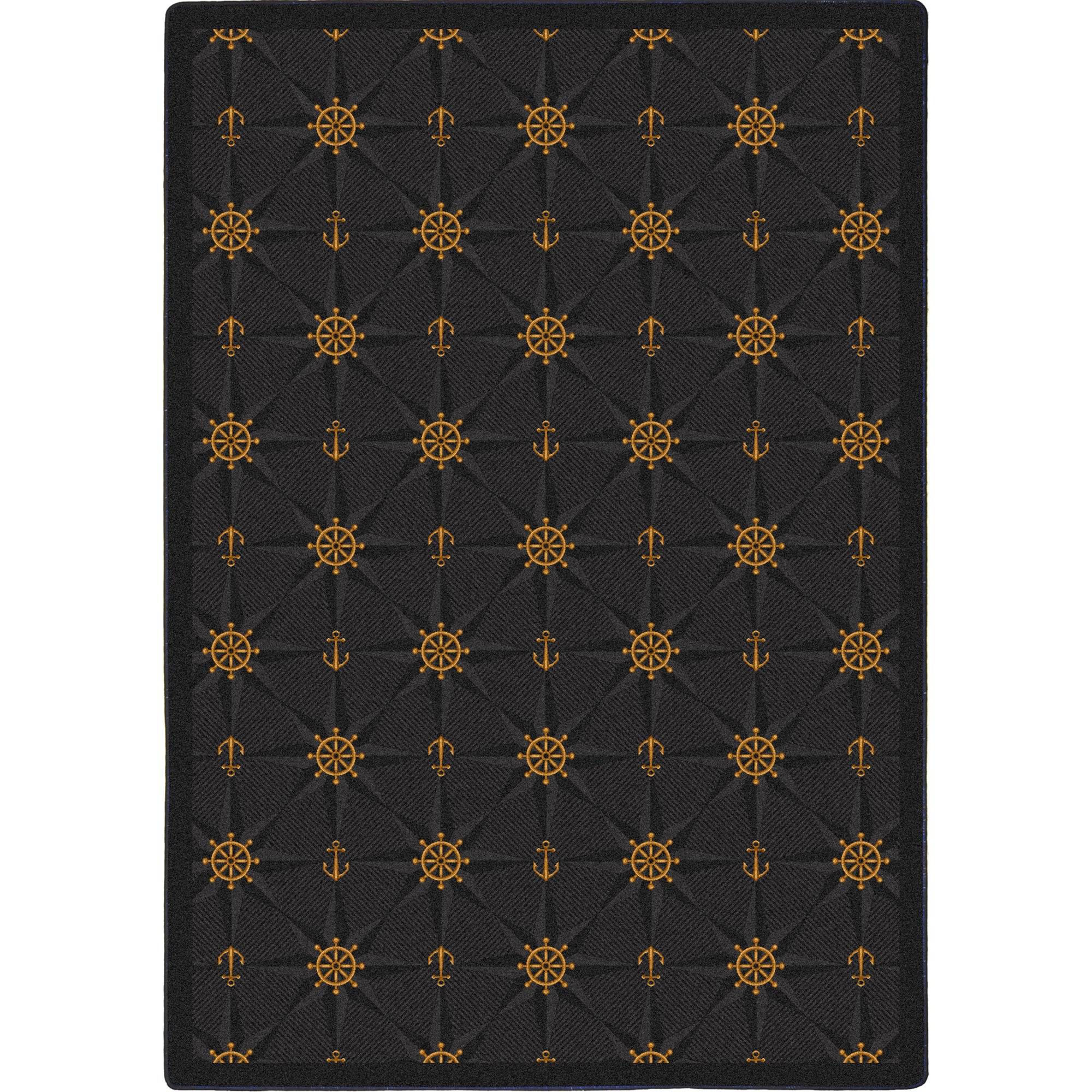Mariner's Tale 7'8" x 10'9" area rug in color Onyx