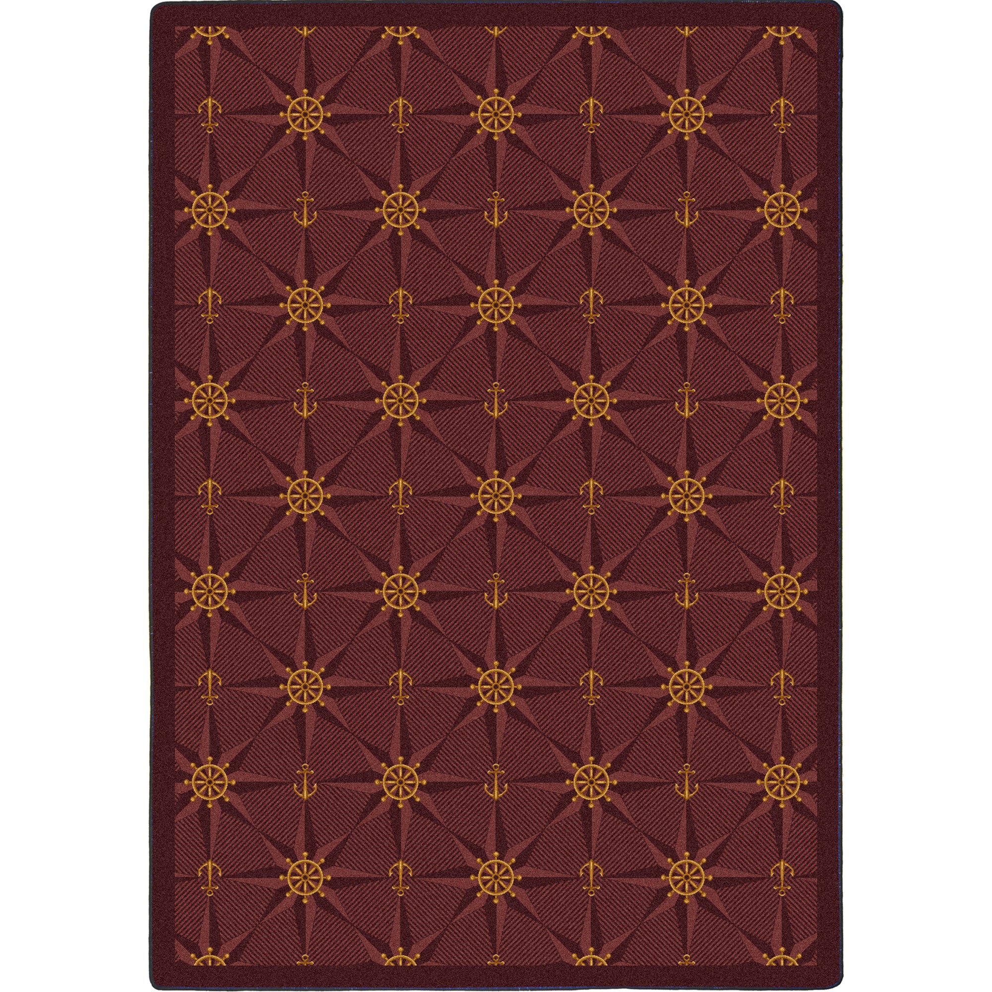 Mariner's Tale 7'8" x 10'9" area rug in color Wine