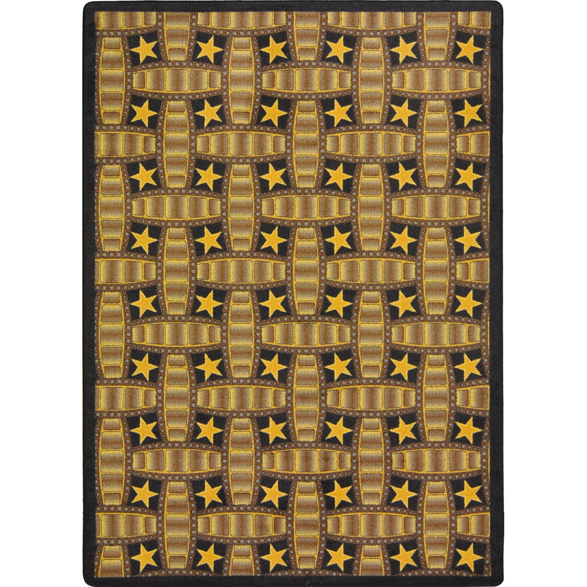 Marquee Star 5'4" x 7'8" area rug in color Chocolate