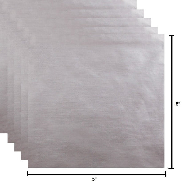 Squares - 5", 100 ct, Silver (Matte finish) Origami Paper