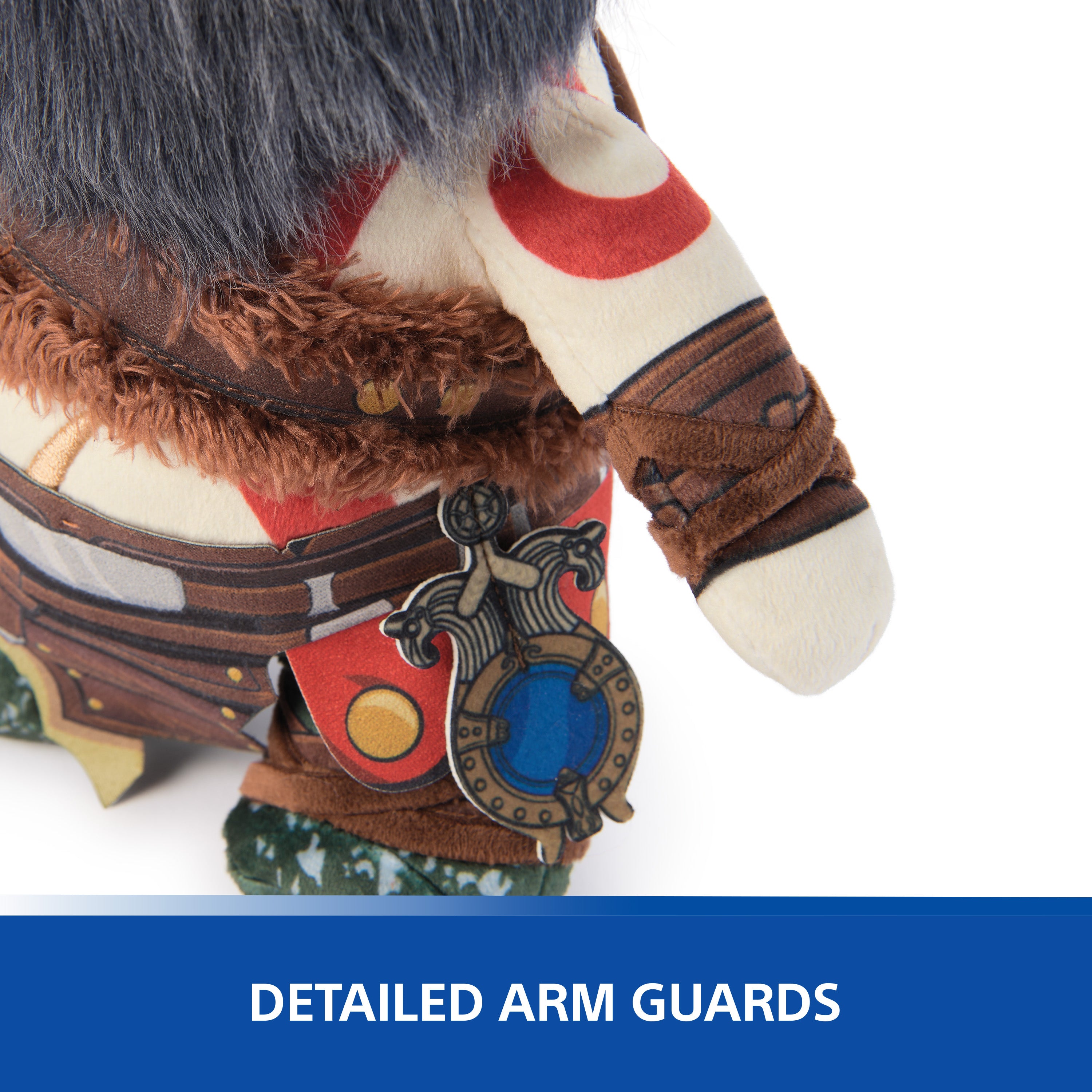 PlayStation, God of War Ragnarok, Premium 10-Inch Kratos Collector Grade Plush Toy, Cute Plushies and Kids Toys for PS5 Fans of All Ages
