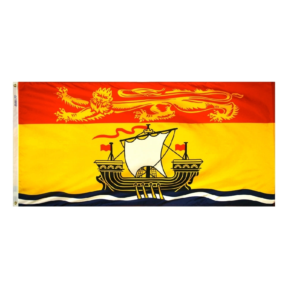 New Brunswick Canadian Province Flag 3x6 ft. Nylon SolarGuard Nyl-Glo 100% Made in USA