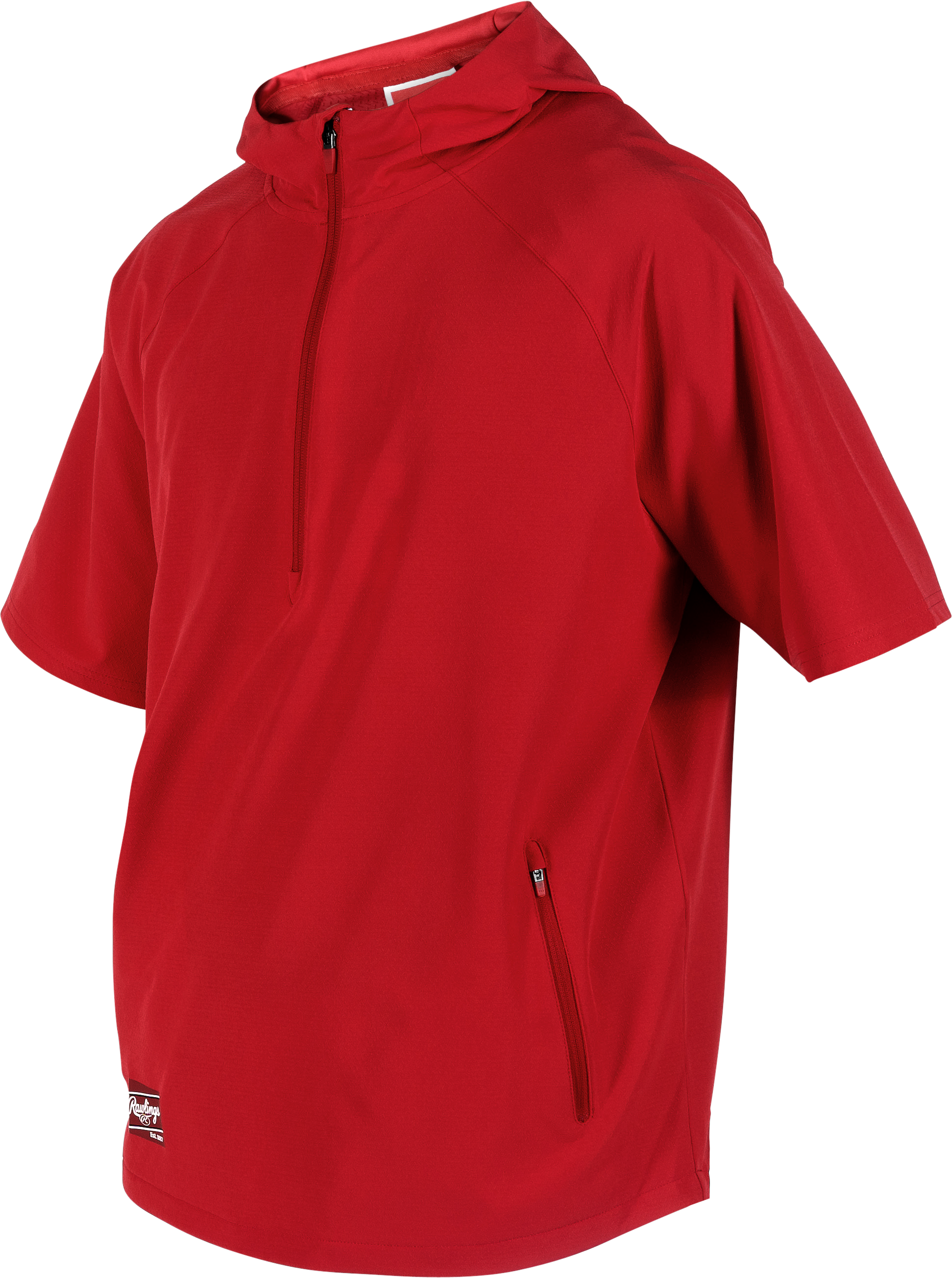 Rawlings Adult Colorsync Short Sleeve Hooded Jacket - Small - Scarlet