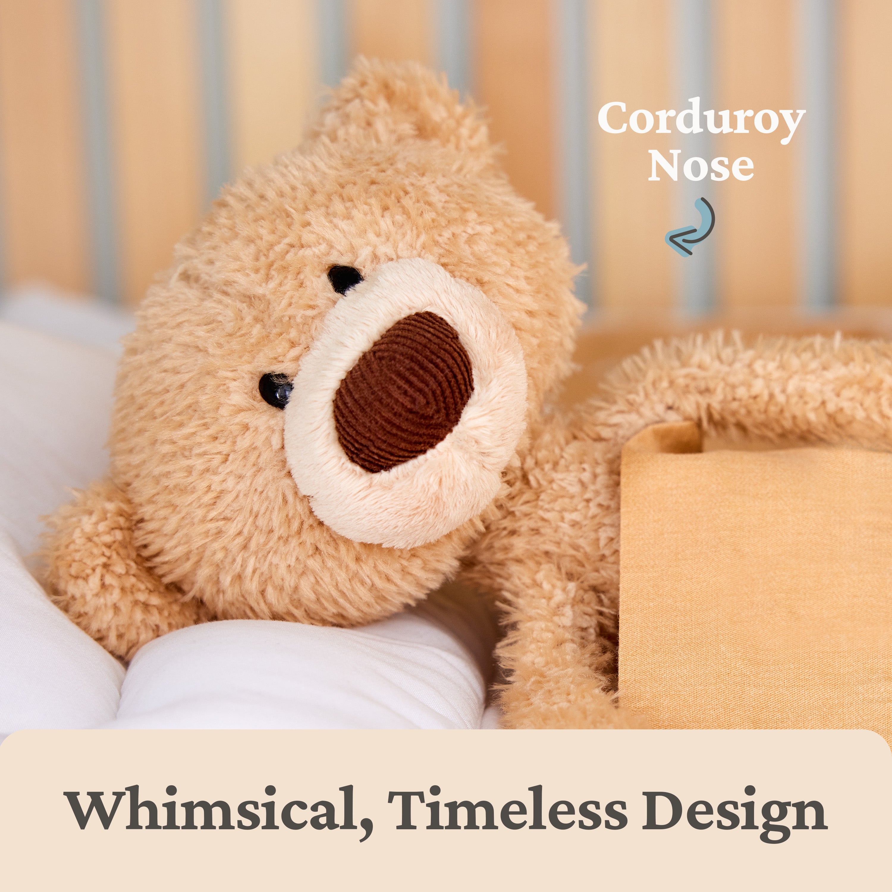 GUND Toothpick Classic Teddy Bear, Premium Stuffed Animal for Ages 1 and Up, Beige, 22”