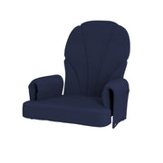 Foundations Lullaby Glider Replacement Cushion Set with Storage Pockets, Removable Covers, Navy