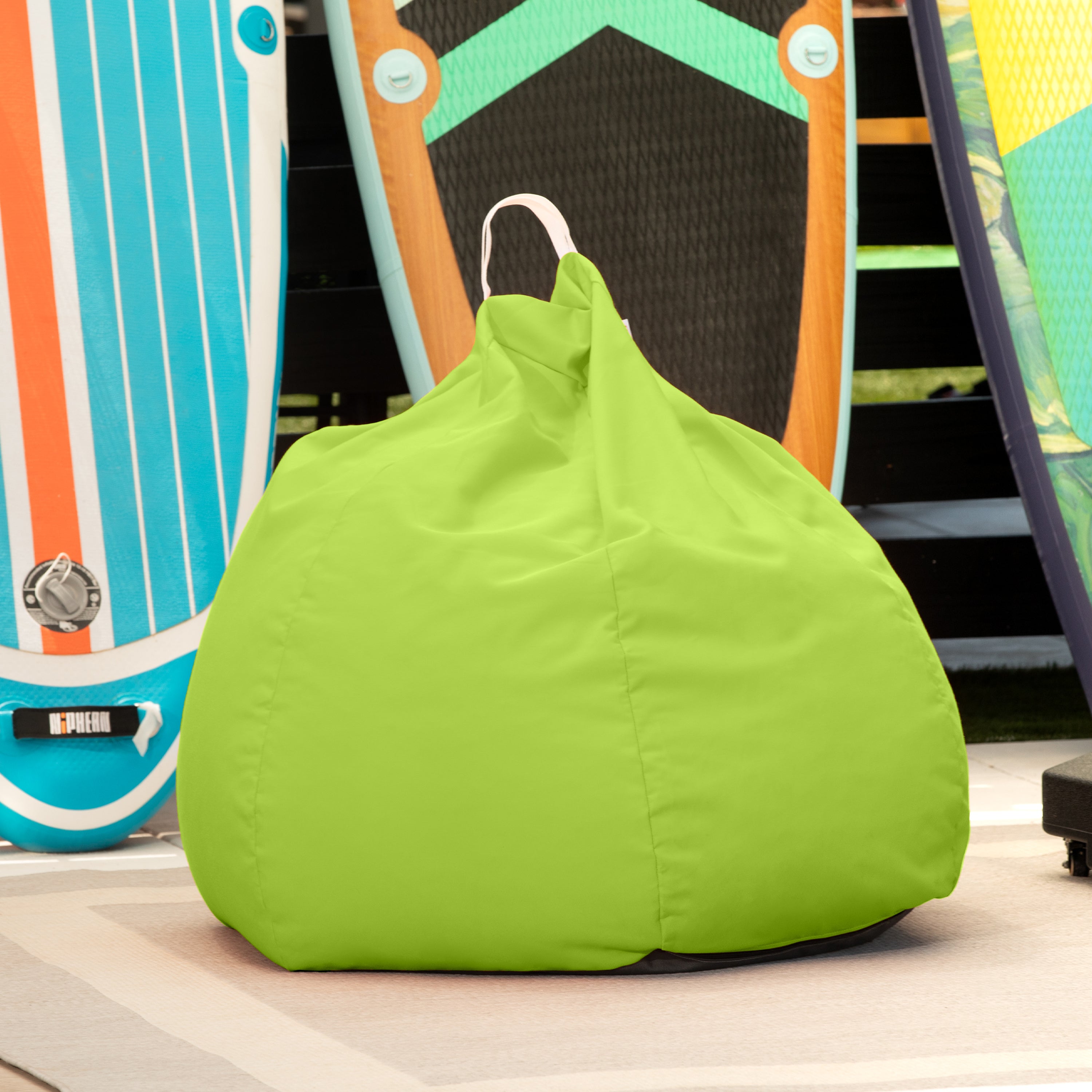 Jaxx Kiss Bean Bag Chair | Casual Poolside & Patio Seating | Sunbrella, Lime
