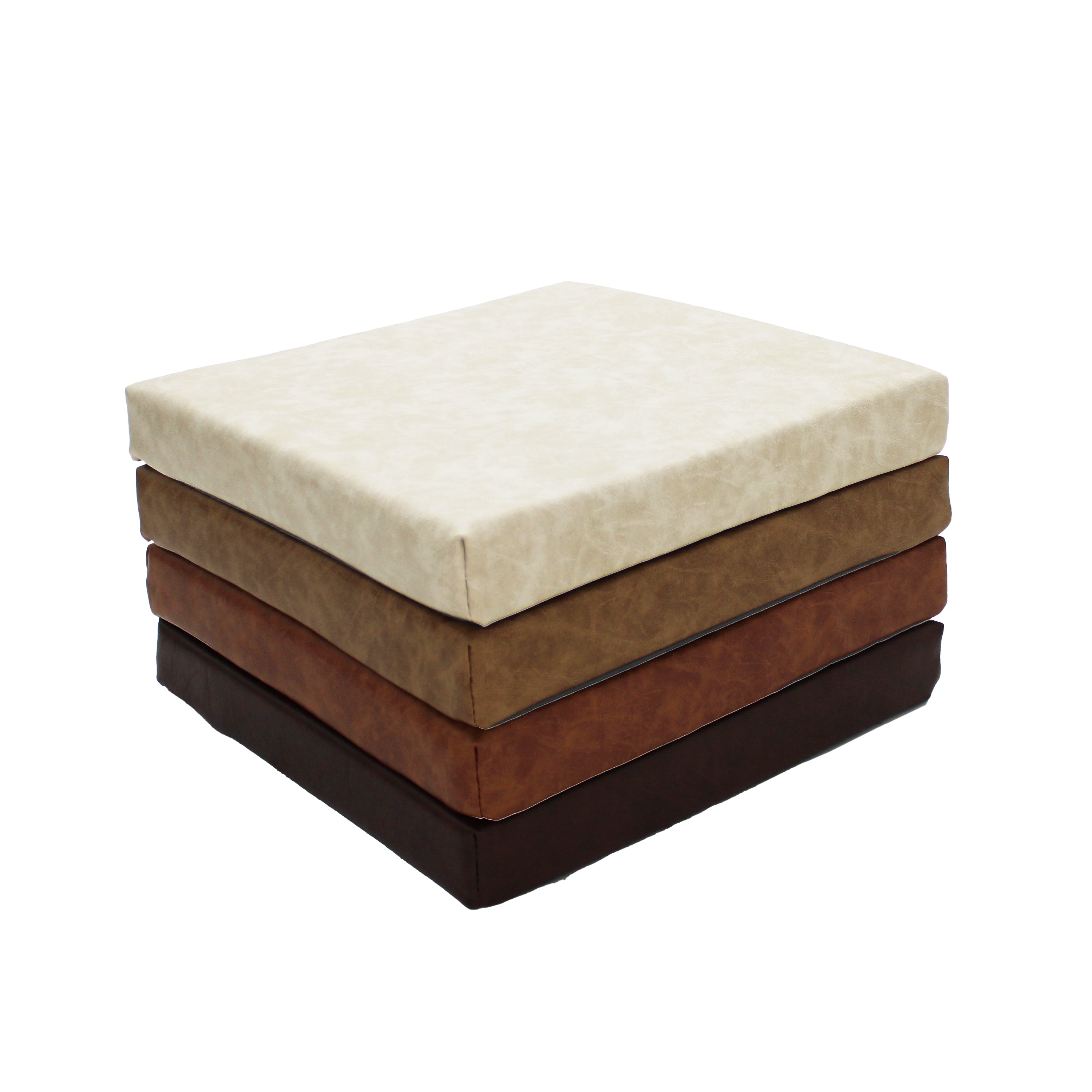 Rustic 15" Square Floor Cushions, 4-Piece - Distressed Assorted