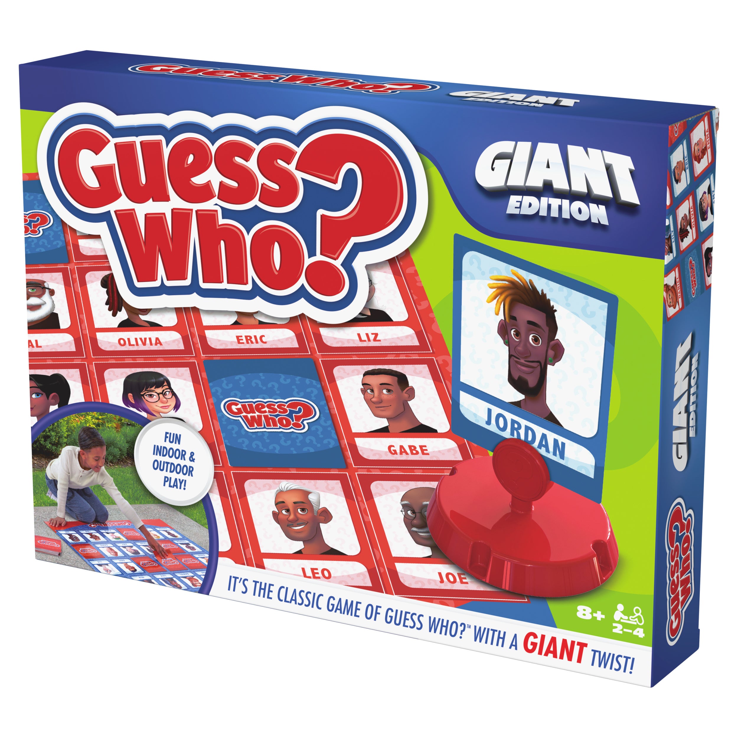 Spin Master Games, Guess Who? Giant Edition, Family Game for Indoor & Outdoor Fun with Big Oversized Board, for Family and Kids, 2-4 Players, Ages 6 & Up