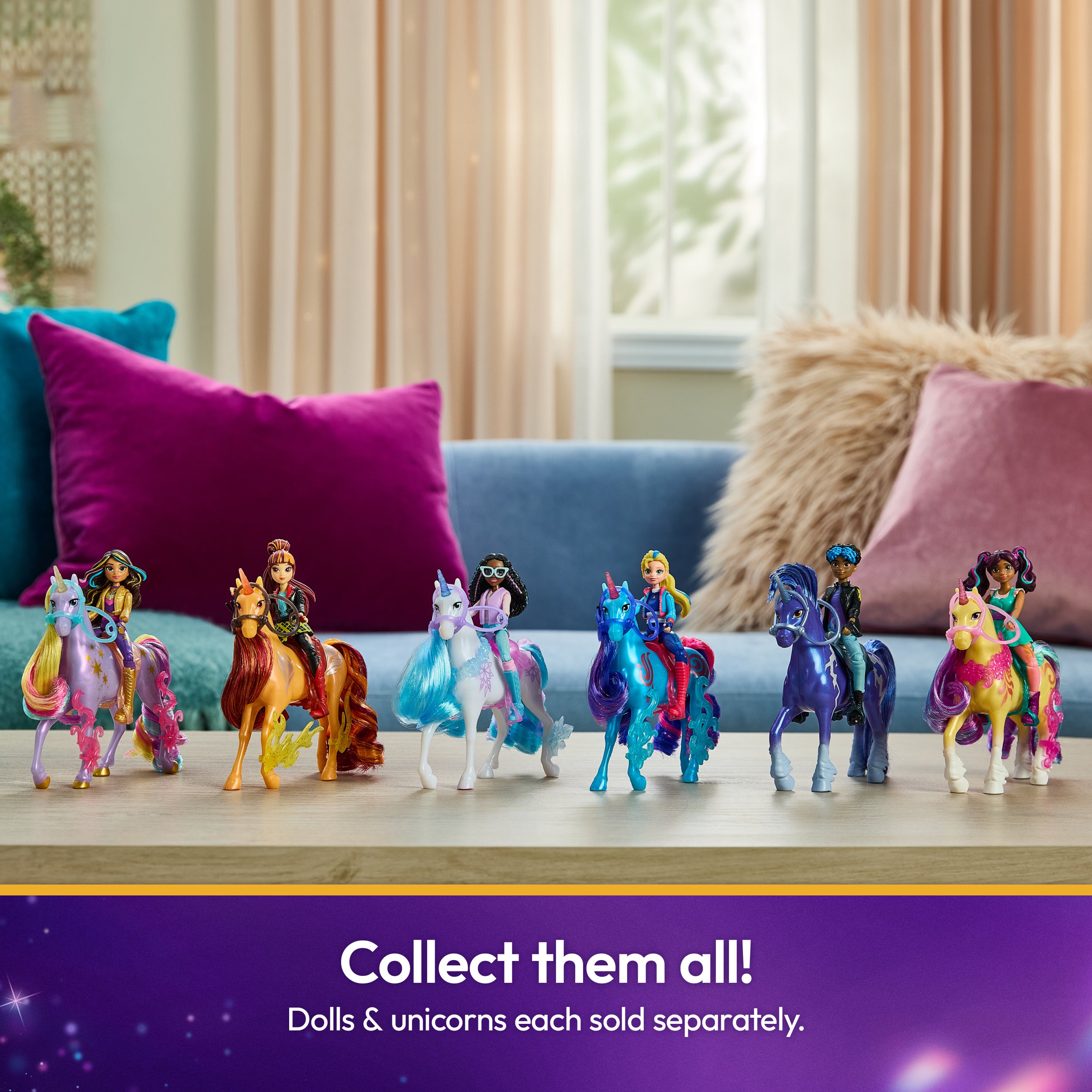 Unicorn Academy, Starglow Fountain & Stable Playset with Wildstar, Lights & Sounds, 24 Accessories, Dolls & Unicorn Toys for Girls Ages 4 and up