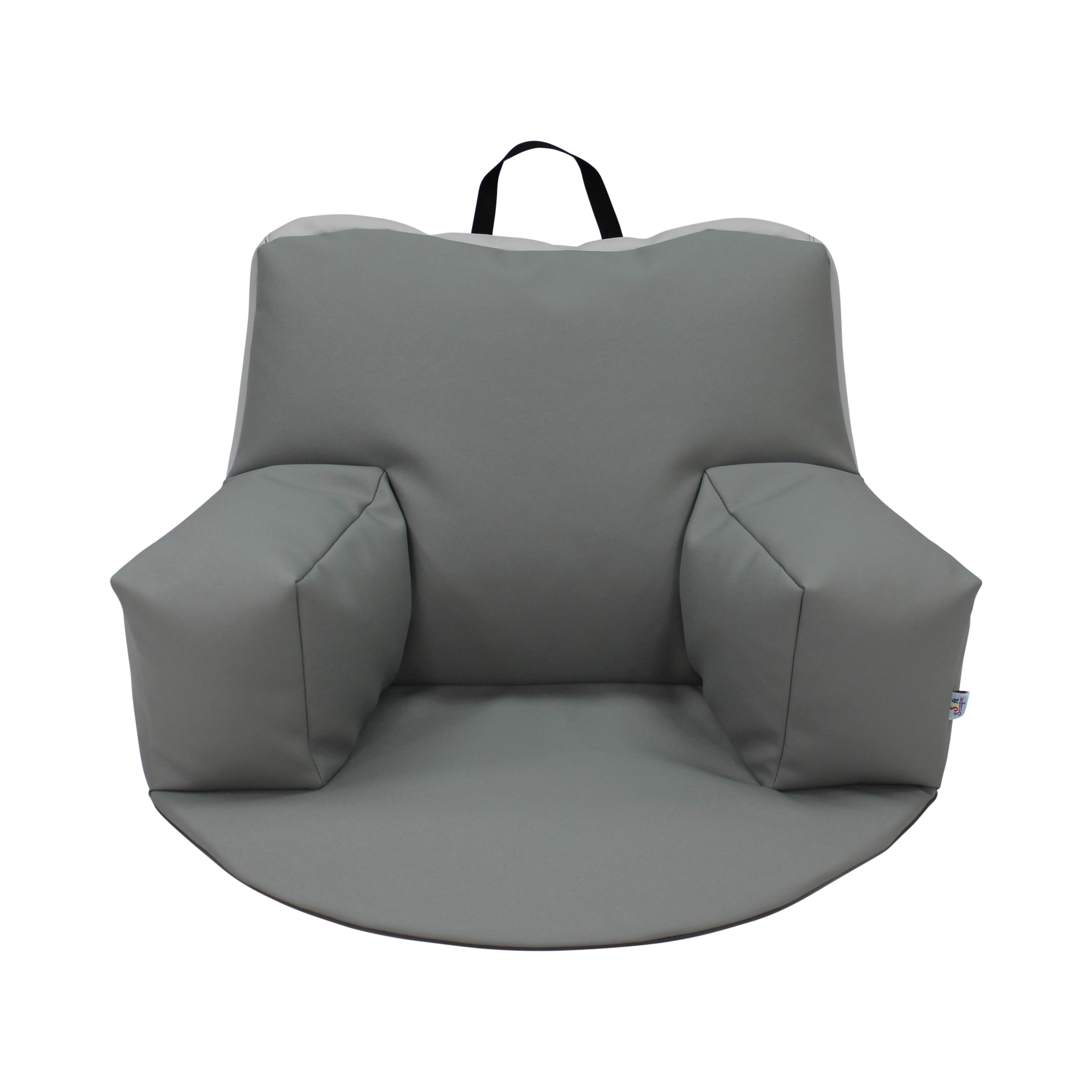 SoftScape Relax N Read Bean Bag Plus, 2-Piece - Gray/Light Gray