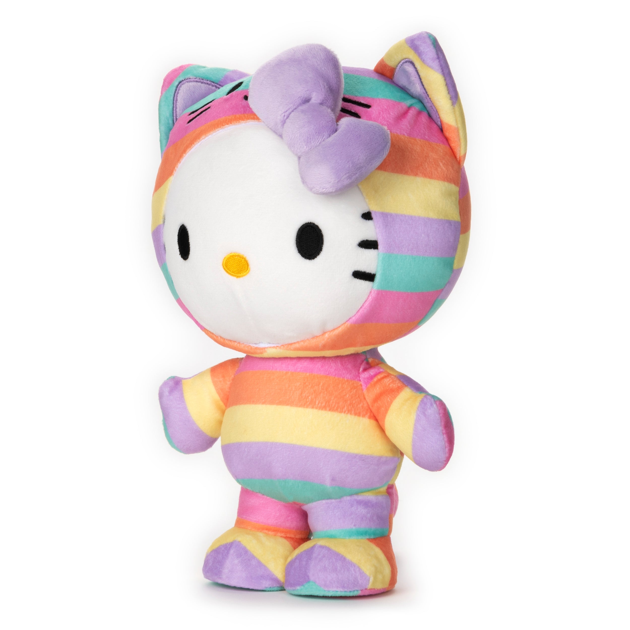 GUND Sanrio Hello Kitty Rainbow Outfit Plush, Premium Stuffed Animal for Ages 1 and Up, 9.5”, Rainbow