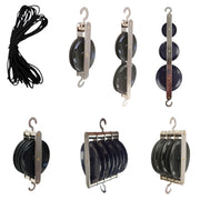 Pulley Mechanics Kit, 6 Plastic Pulleys, with Nylon Cable