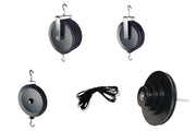 Pulley Mechanics Kit, 4 Plastic Pulleys, with Nylon Cable