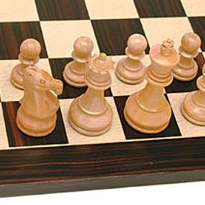 Black Stained Chess Set - 15 inch