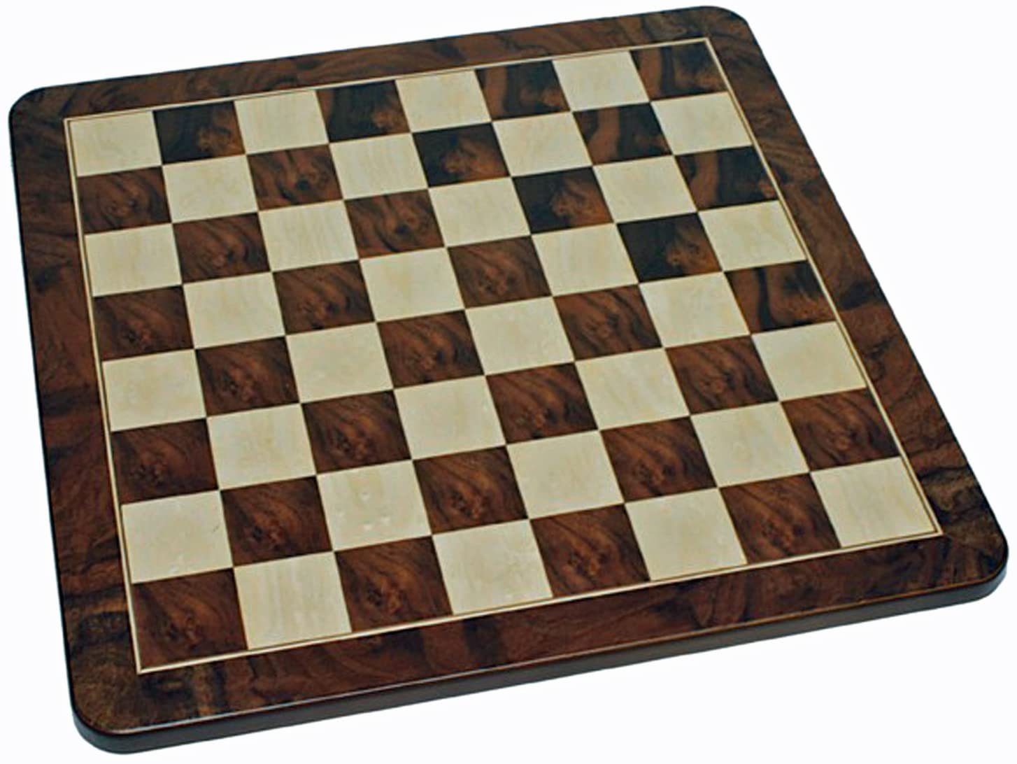 Fantasy Chess Set - Pewter Pieces & Walnut Root Board 16 in