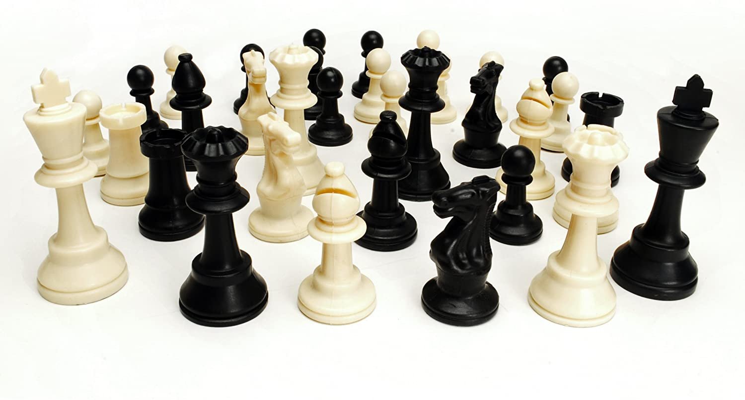 Ultimate Compact Tournament Chess Set with Green Fold-up Board & Triple Weighted Pieces