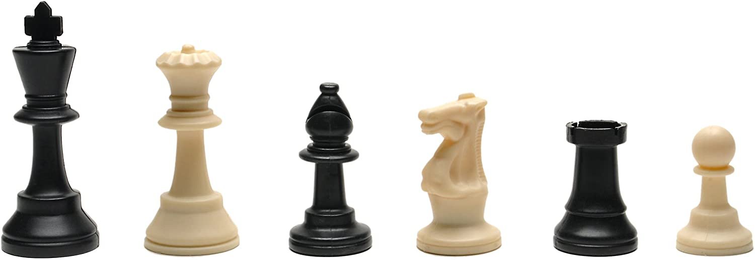 Ultimate Compact Tournament Chess Set with Green Fold-up Board & Triple Weighted Pieces