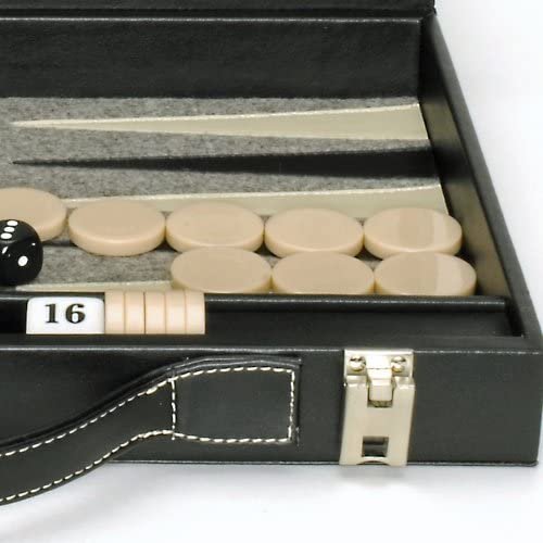Elegant Black Backgammon Briefcase - Medium
