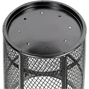 Outdoor Steel Mesh Corrosion Resistant Trash Can, 48 Gallon With Flat Top Lid (Green)
