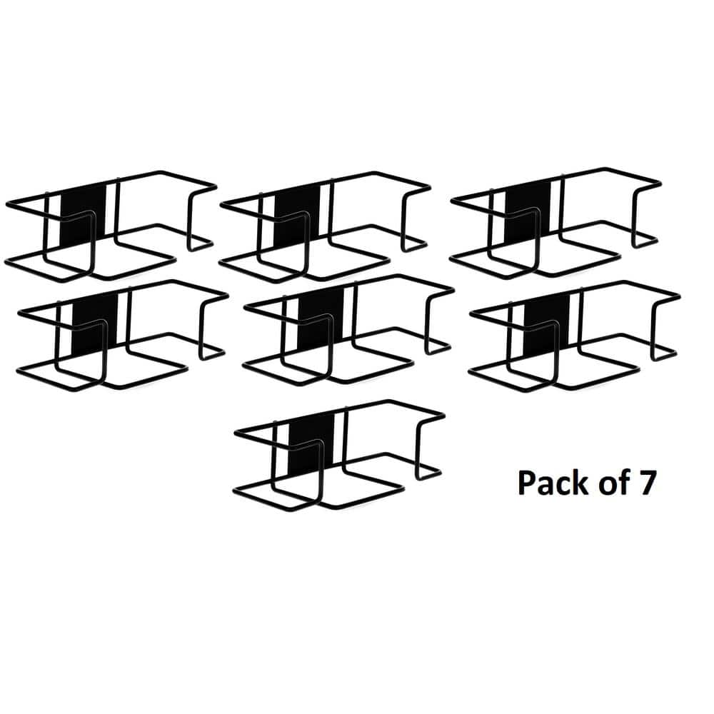 Single Box Capacity Wire Wall Mount Glove Dispenser, Black 7 pack