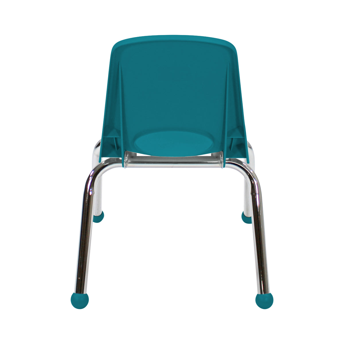 12" Stack Chair with Ball Glides, 96-Pack/Pallet - Teal