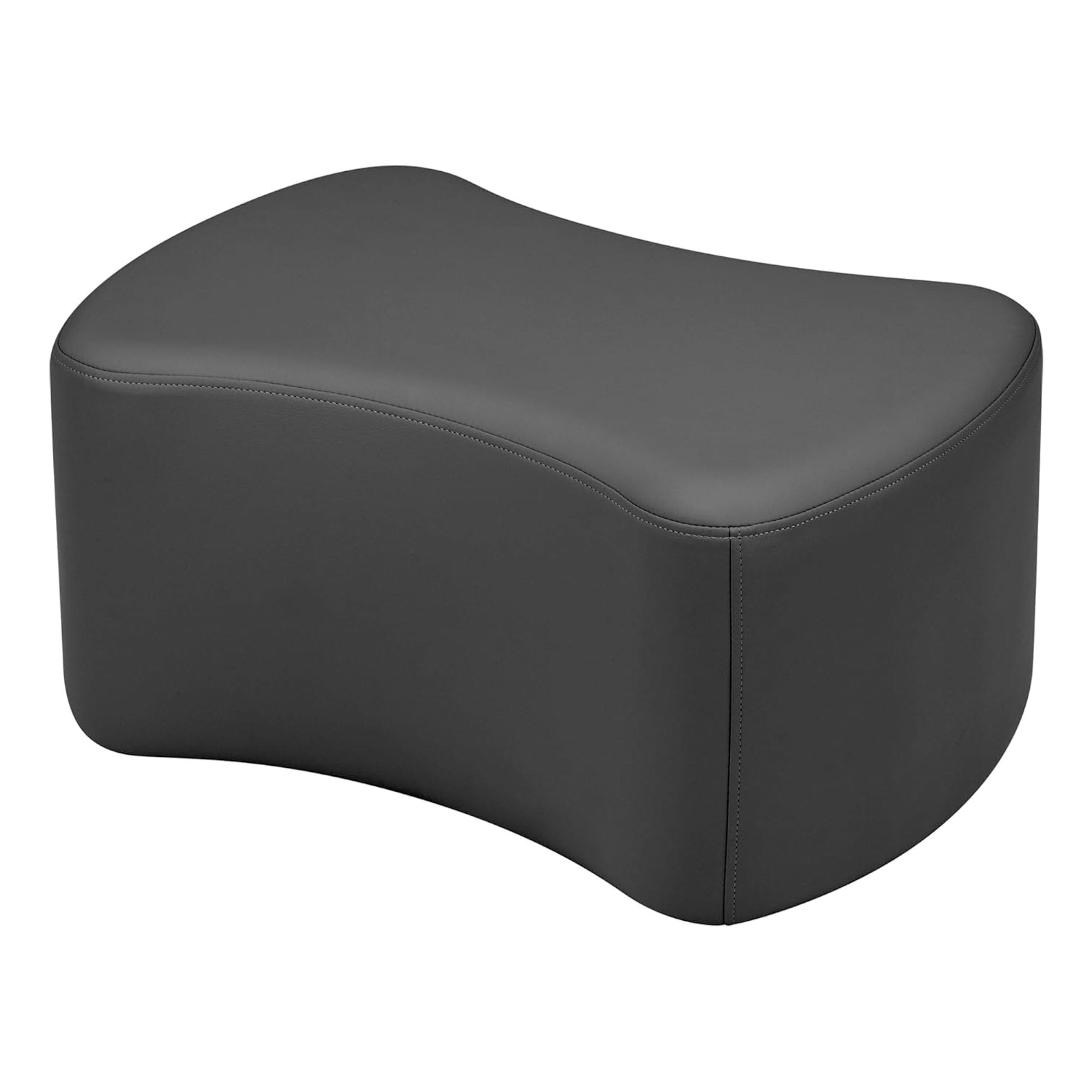 Pro Series Upholstered Bowtie Ottoman 12" Height - Black