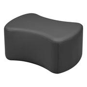 Pro Series Upholstered Bowtie Ottoman 12" Height - Black