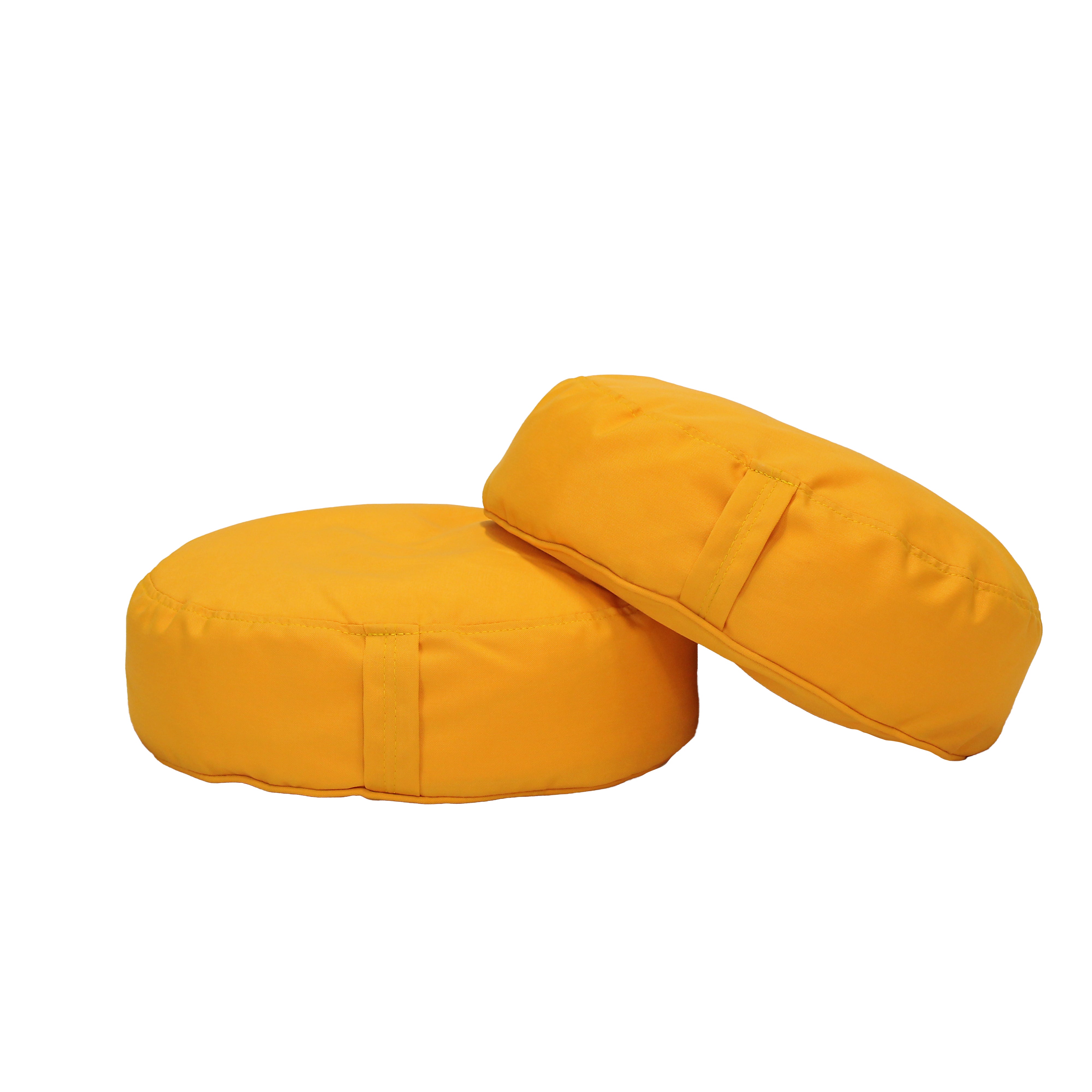 Element 16" Round Bean Cushions, 2-Piece - Marigold