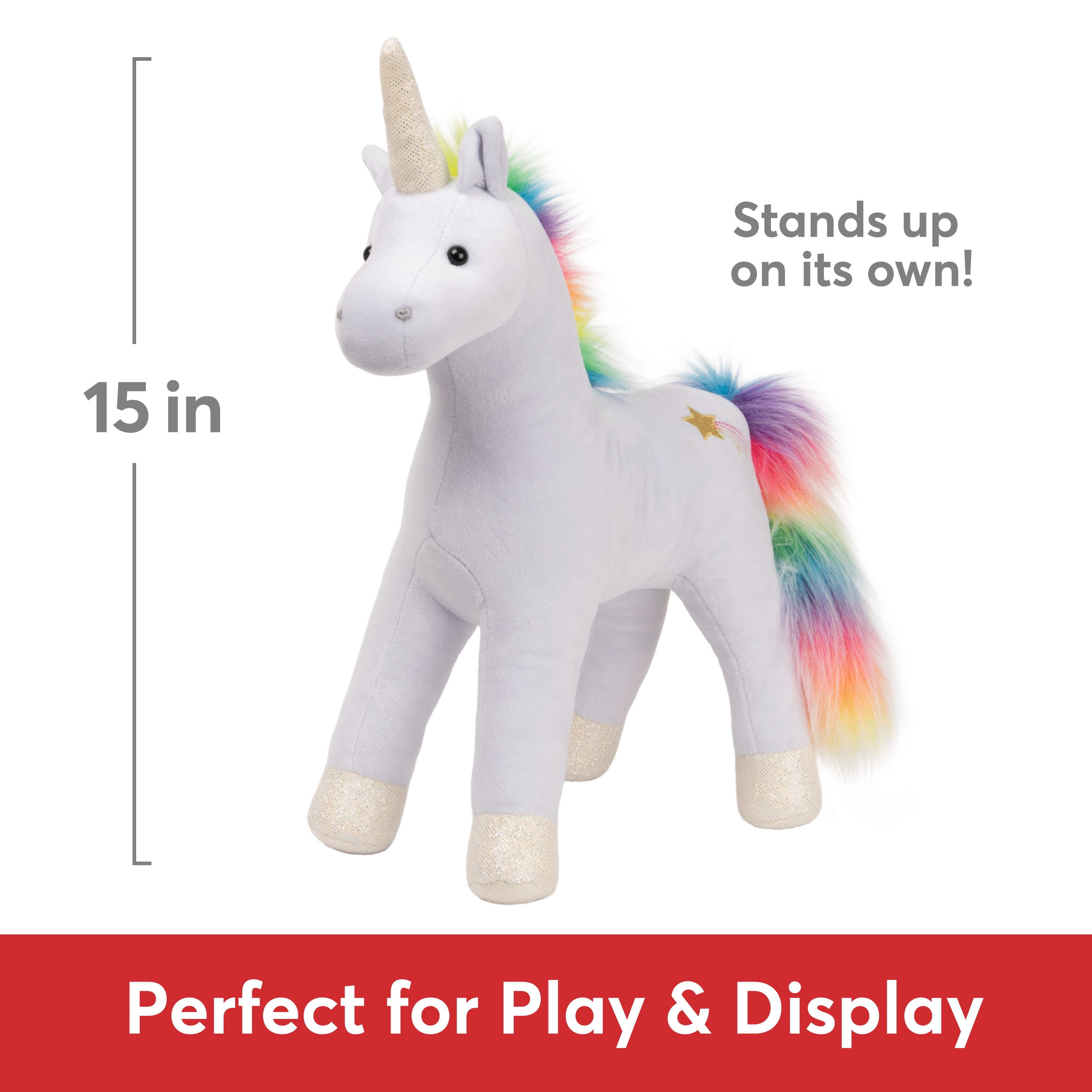 GUND Bluebell Rainbow Unicorn Stuffed Animal, Plush Unicorn for Ages 1 and Up, Blue, 15”