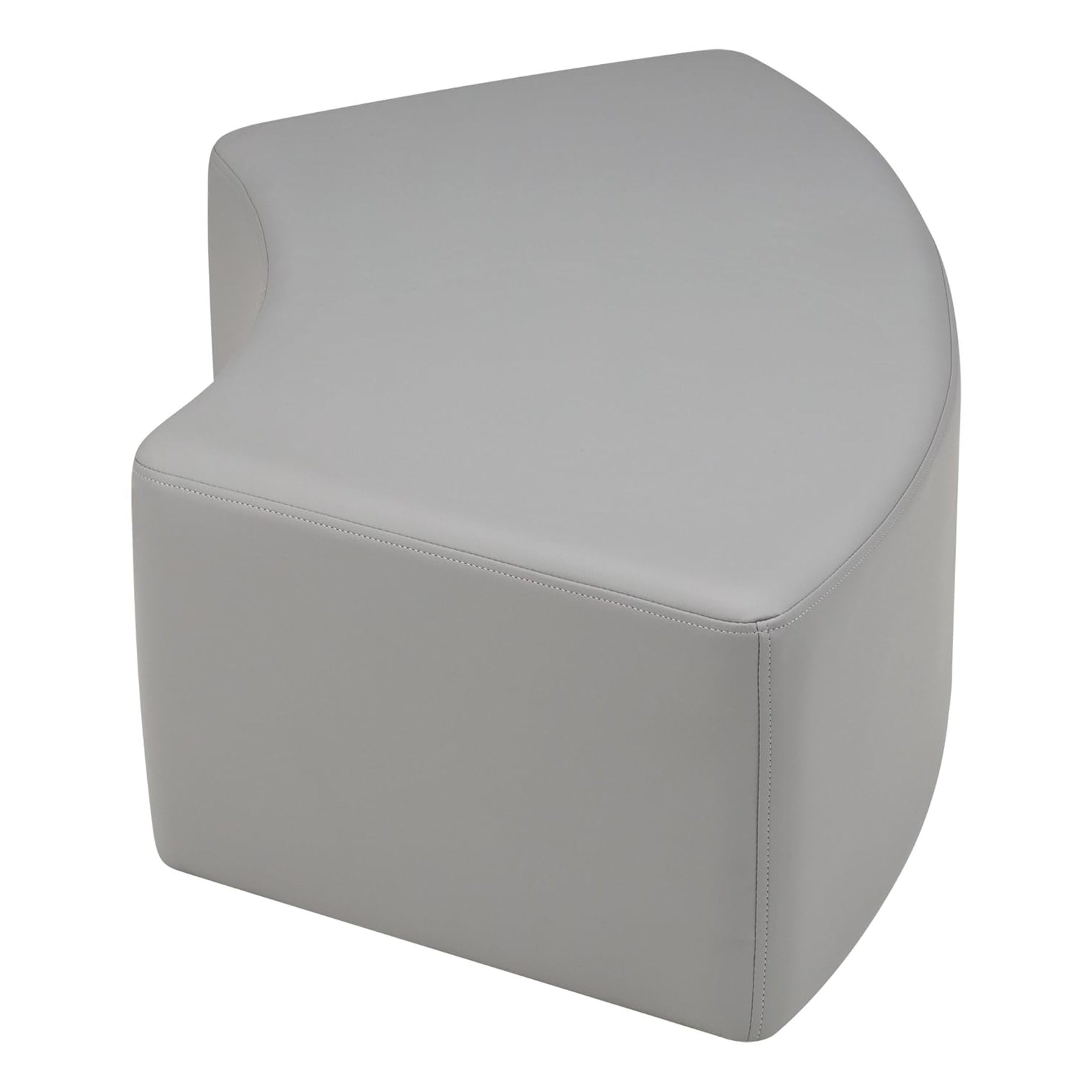 Pro Series Upholstered S Curve Ottoman 12" Height, 6-Piece - Gray