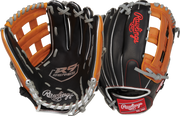 Rawlings R9 Baseball Contour Series 12-Inch Baseball Glove  - Right Hand Thrower - Black/Tan