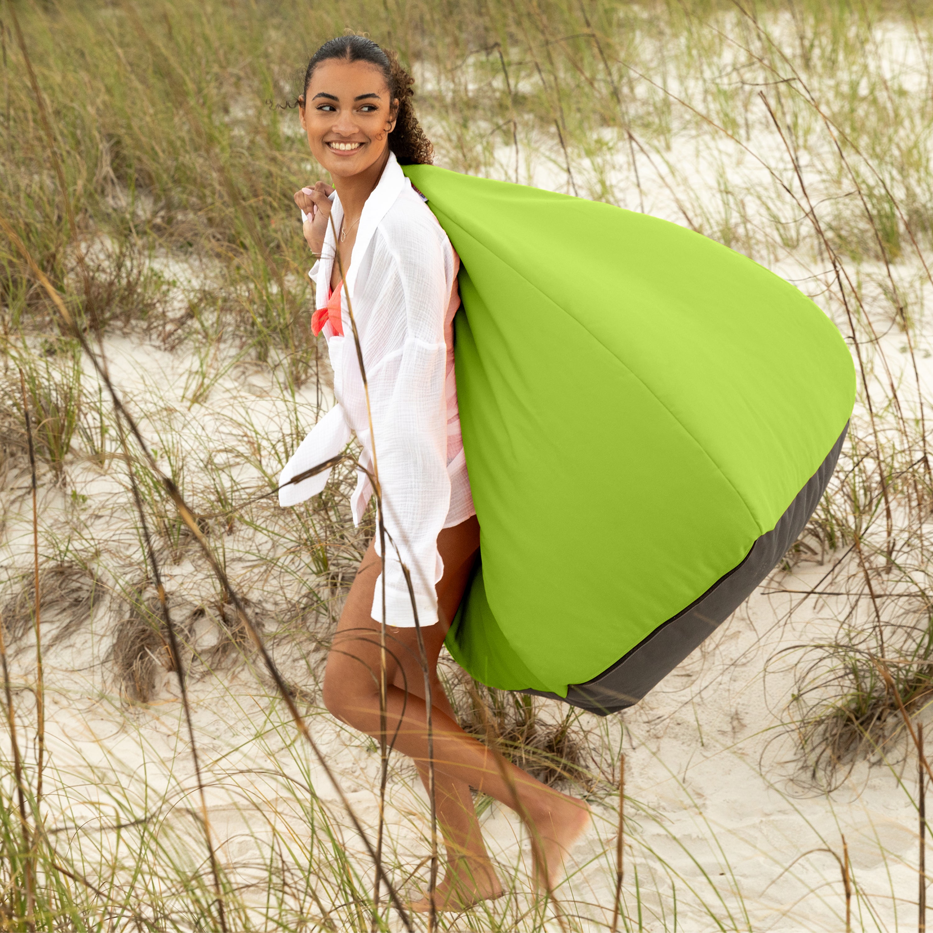 Jaxx Kiss Bean Bag Chair | Casual Poolside & Patio Seating | Sunbrella, Lime