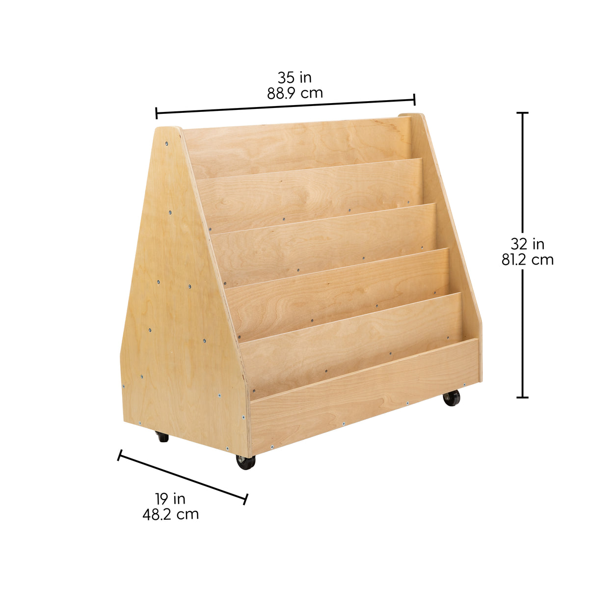 Birch Double-Sided Mobile Book Display