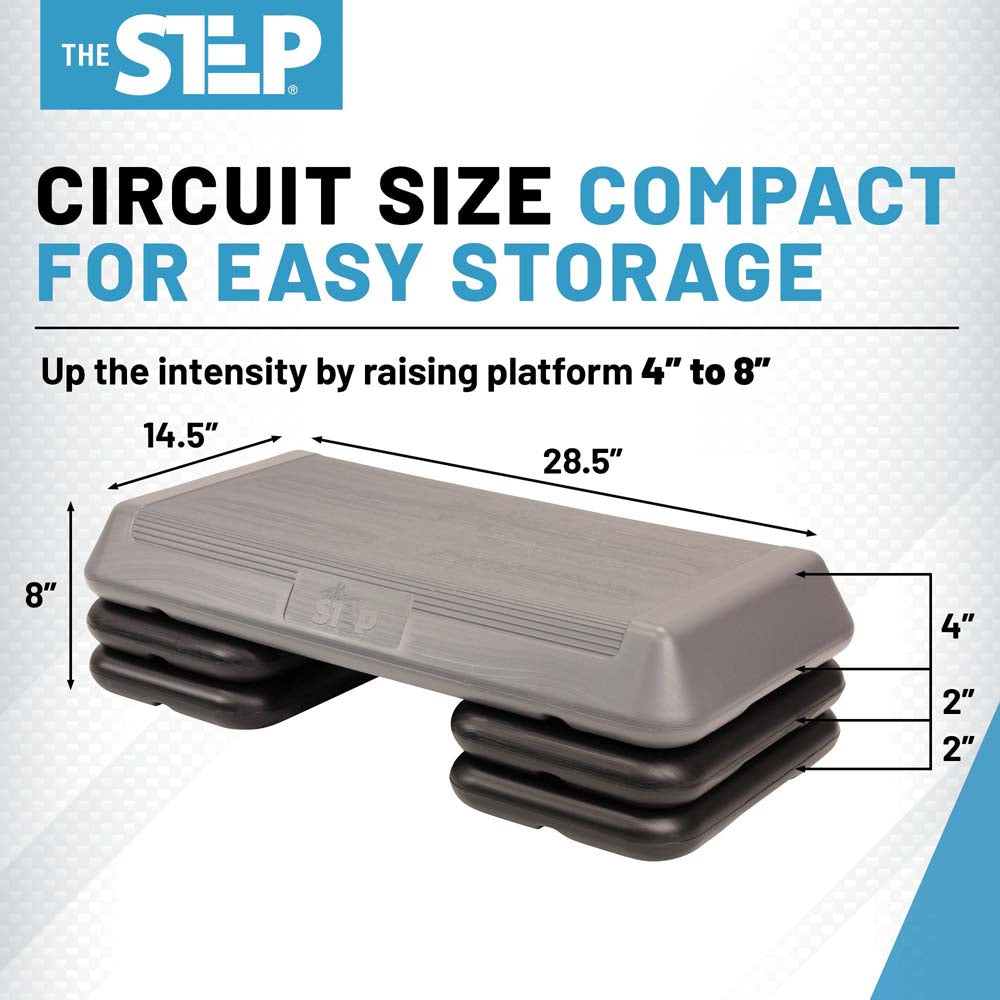 The Circuit Step w/ (4 Risers) - Grey /Black