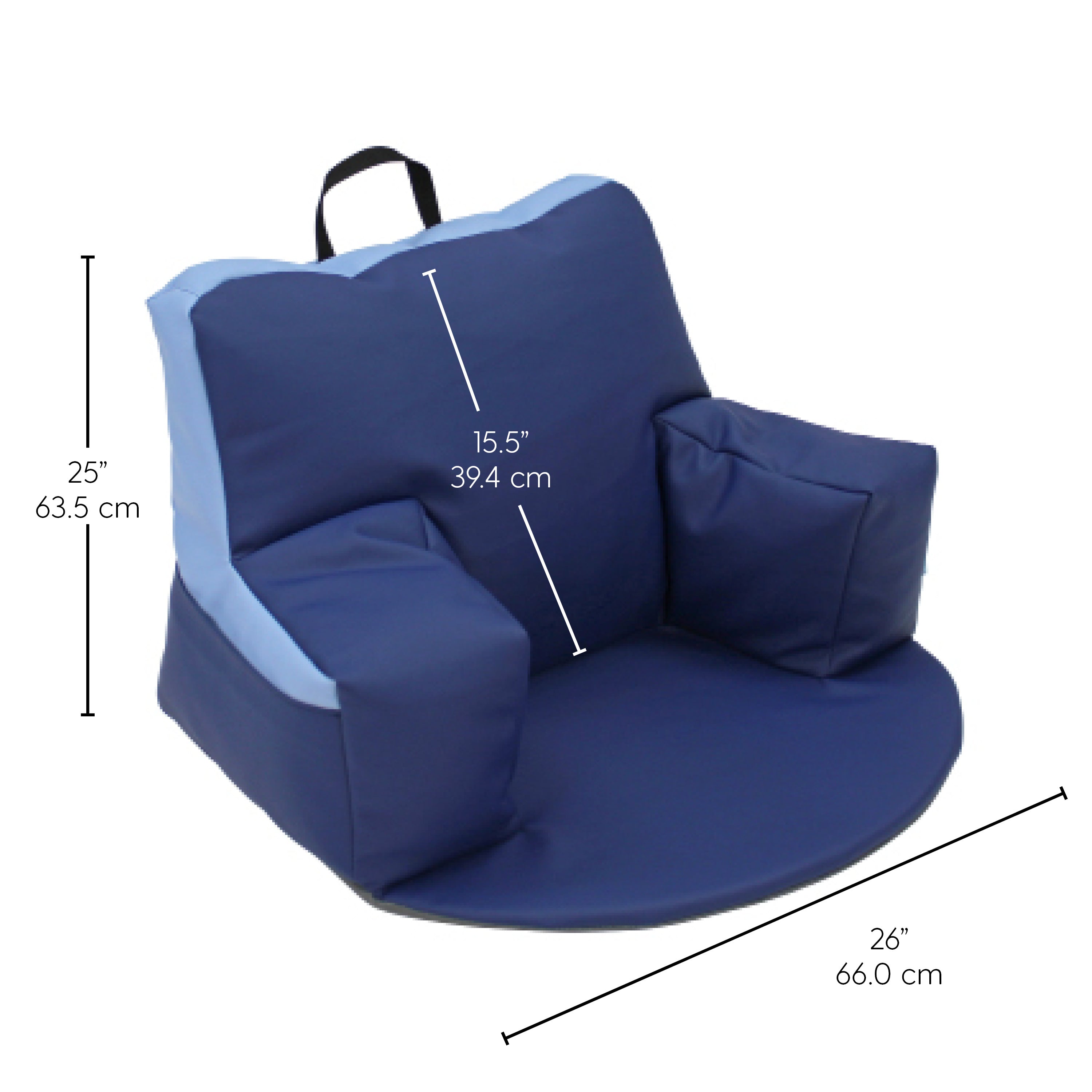 SoftScape Relax N Read Bean Bag Plus, 2-Piece - Navy/Powder Blue