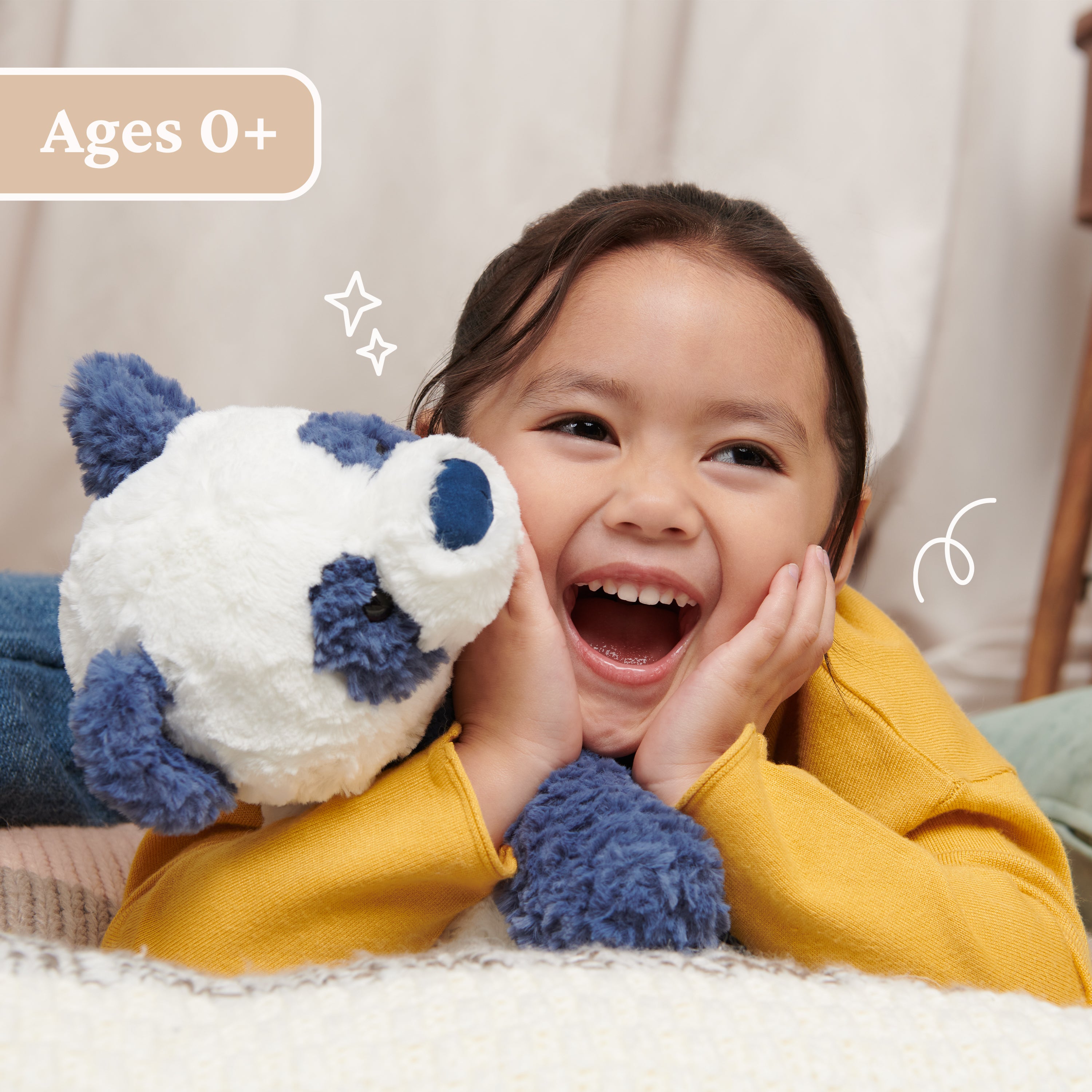 GUND Cozys Collection Panda, Panda Bear Stuffed Animal, Plush Toy for Ages 1 and Up, Navy Blue, 10”