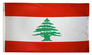 Lebanon Flag 2x3 ft. Nylon SolarGuard Nyl-Glo 100% Made in USA to Official United Nations Design Specifications.
