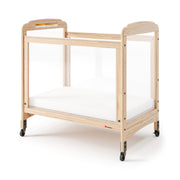 Next Gen Serenity® 4 Panel Clearview Fixed-Side Compact Crib, Natural