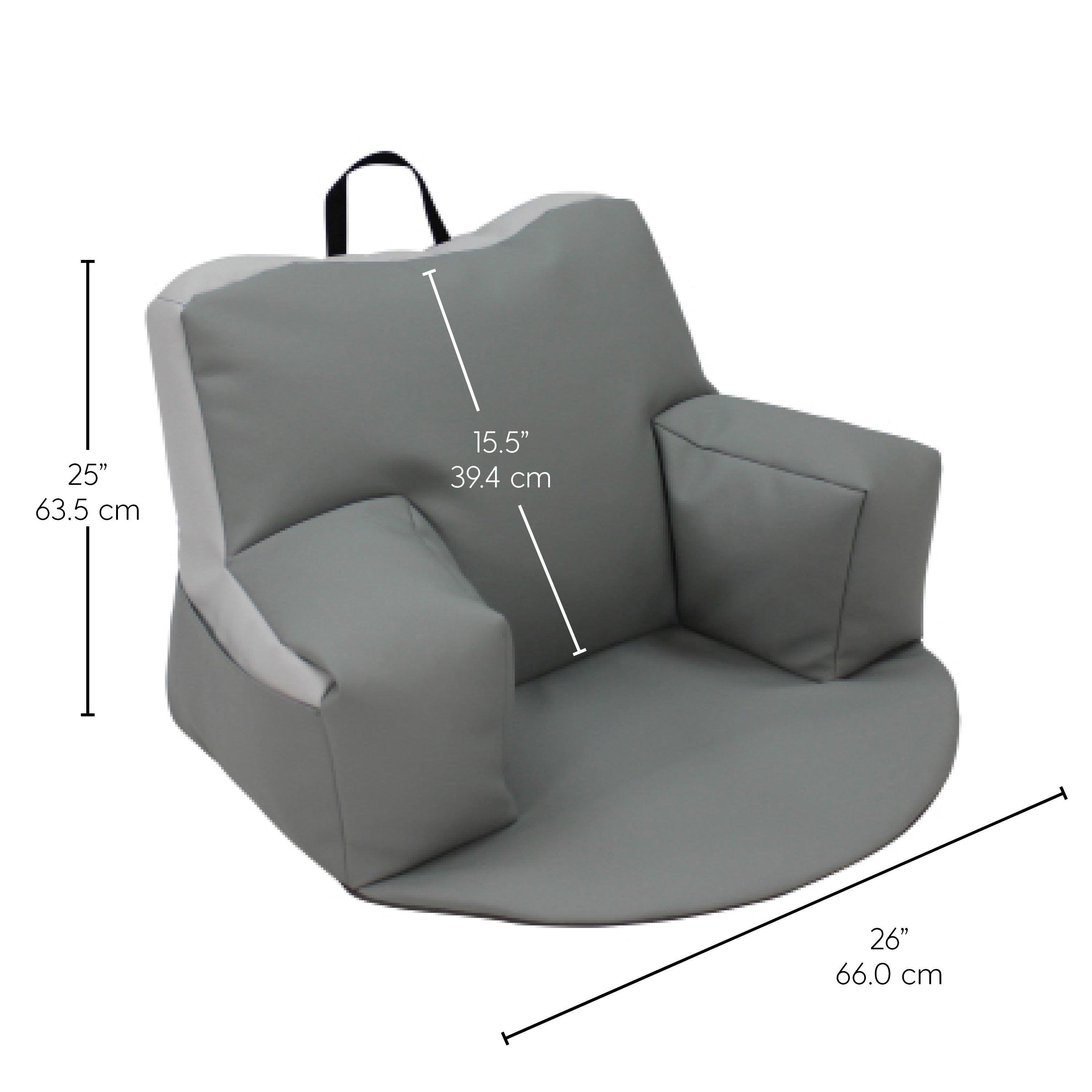 SoftScape Relax N Read Bean Bag Plus, 2-Piece - Gray/Light Gray