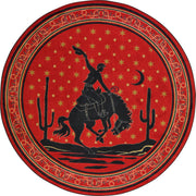Midnight Bronco 7'7" Round area rug in color Multi