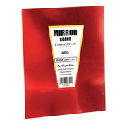 Mirror Board 12pt. - 8.5"x11", 25 sheets, Red