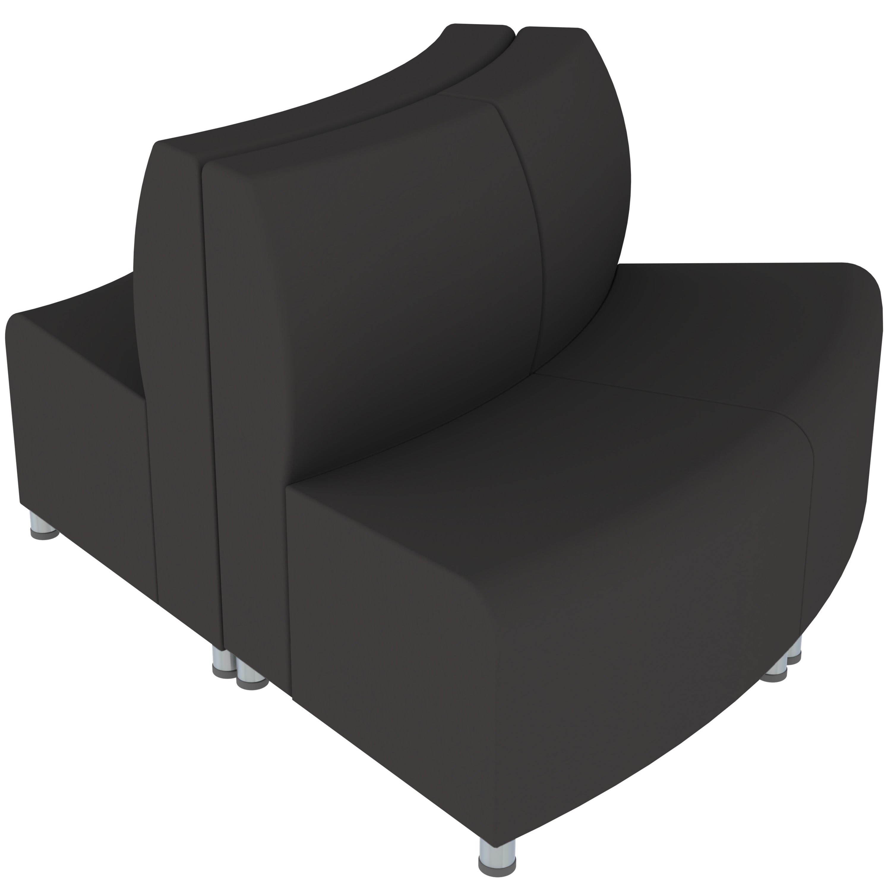 Pro Series Connect Edged Ripplet Seating, 3-Piece Set - Black