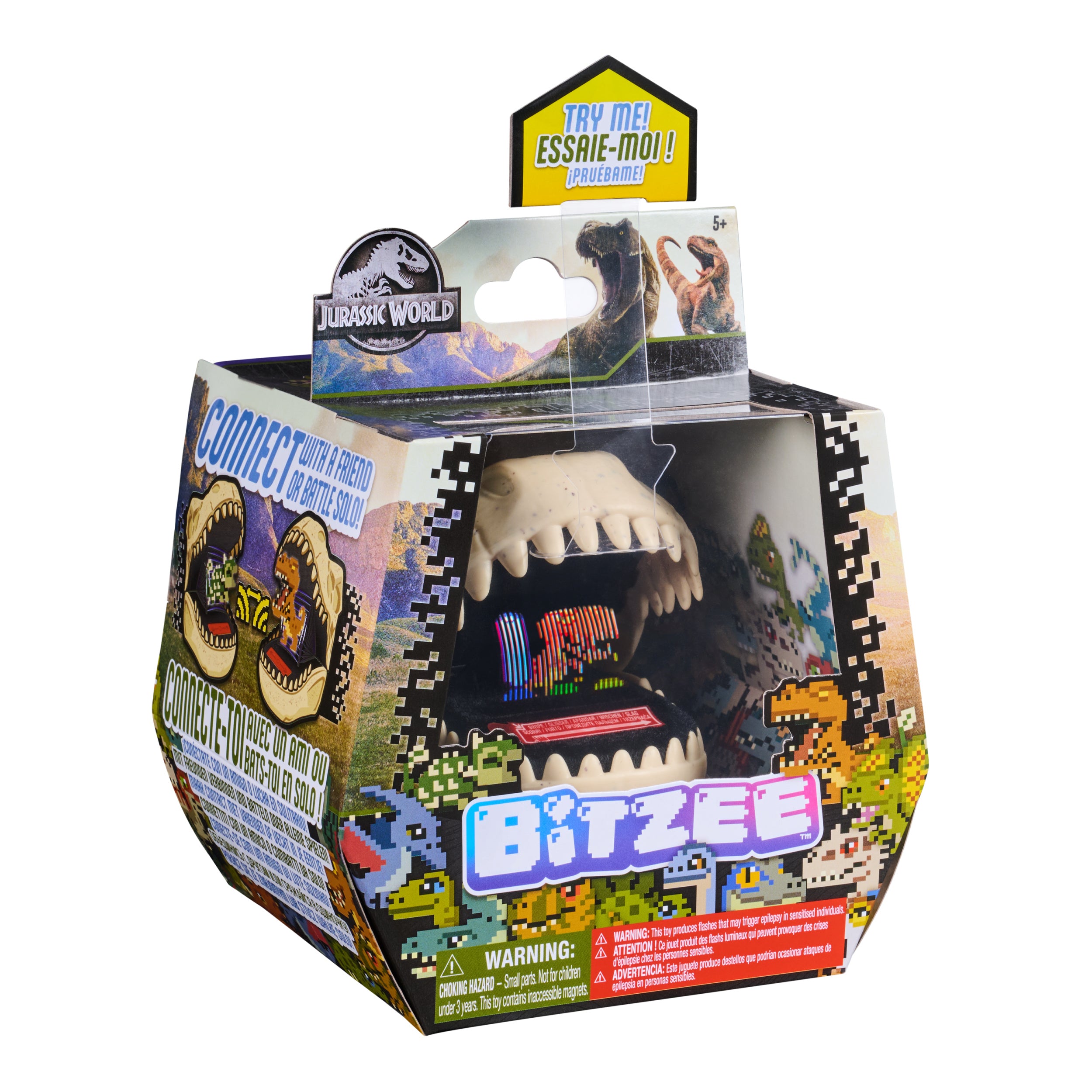 Bitzee, Jurassic World Interactive Dinosaur Toy with 25 Dinosaurs Inside, Reacts to Touch, Pods Connect & Interact, Digital Pet Kids Toys for Ages 5 and up