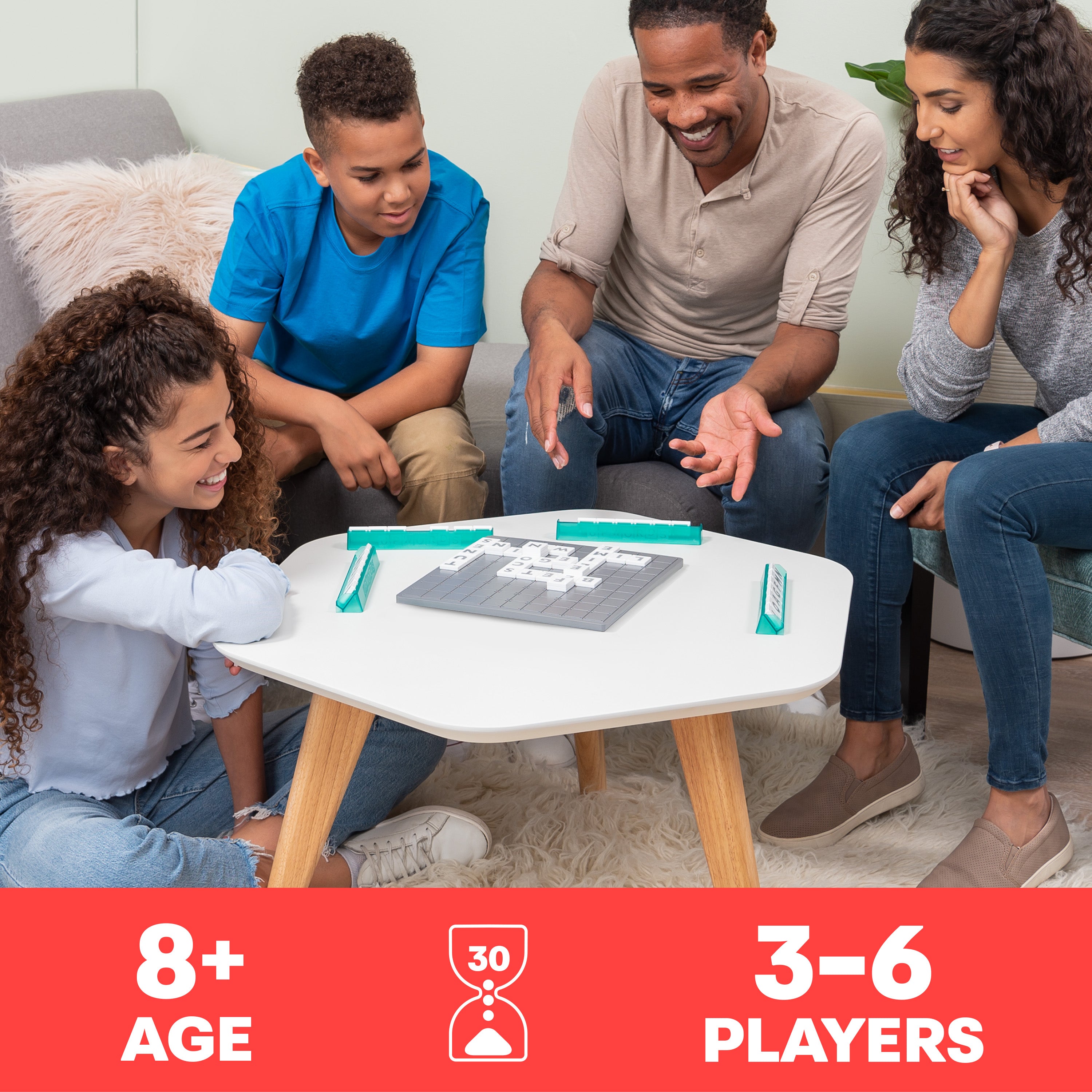 Spin Master Games, Upwords, The Stackable Word Game: 2023 Edition, Includes Rotating Board & Letter Tiles, Classic Crossword Activity for Kids & Family, 3-6 Players, for Ages 8+