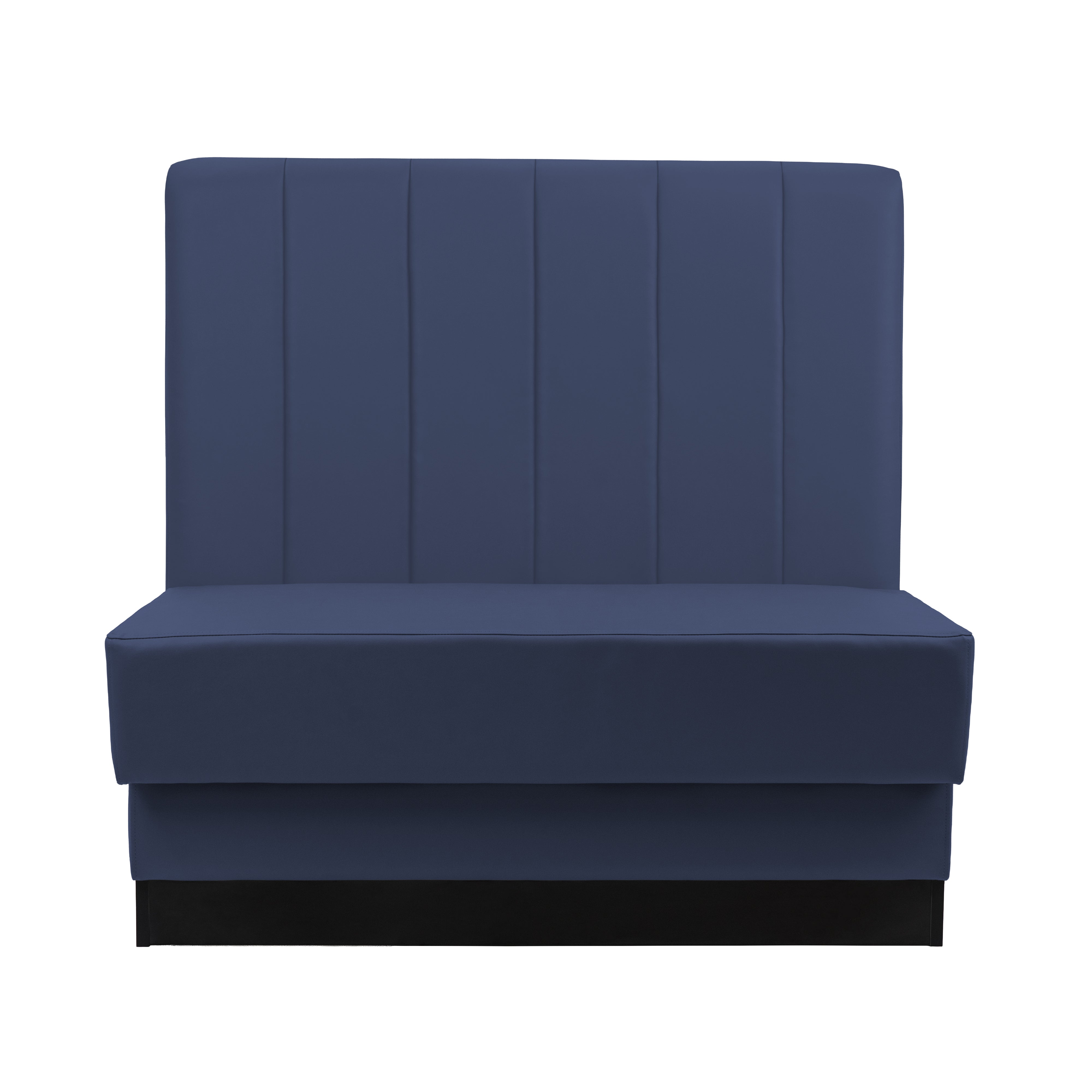 Pro Series Channel Back Single-Sided Restaurant Booth Seating - Navy