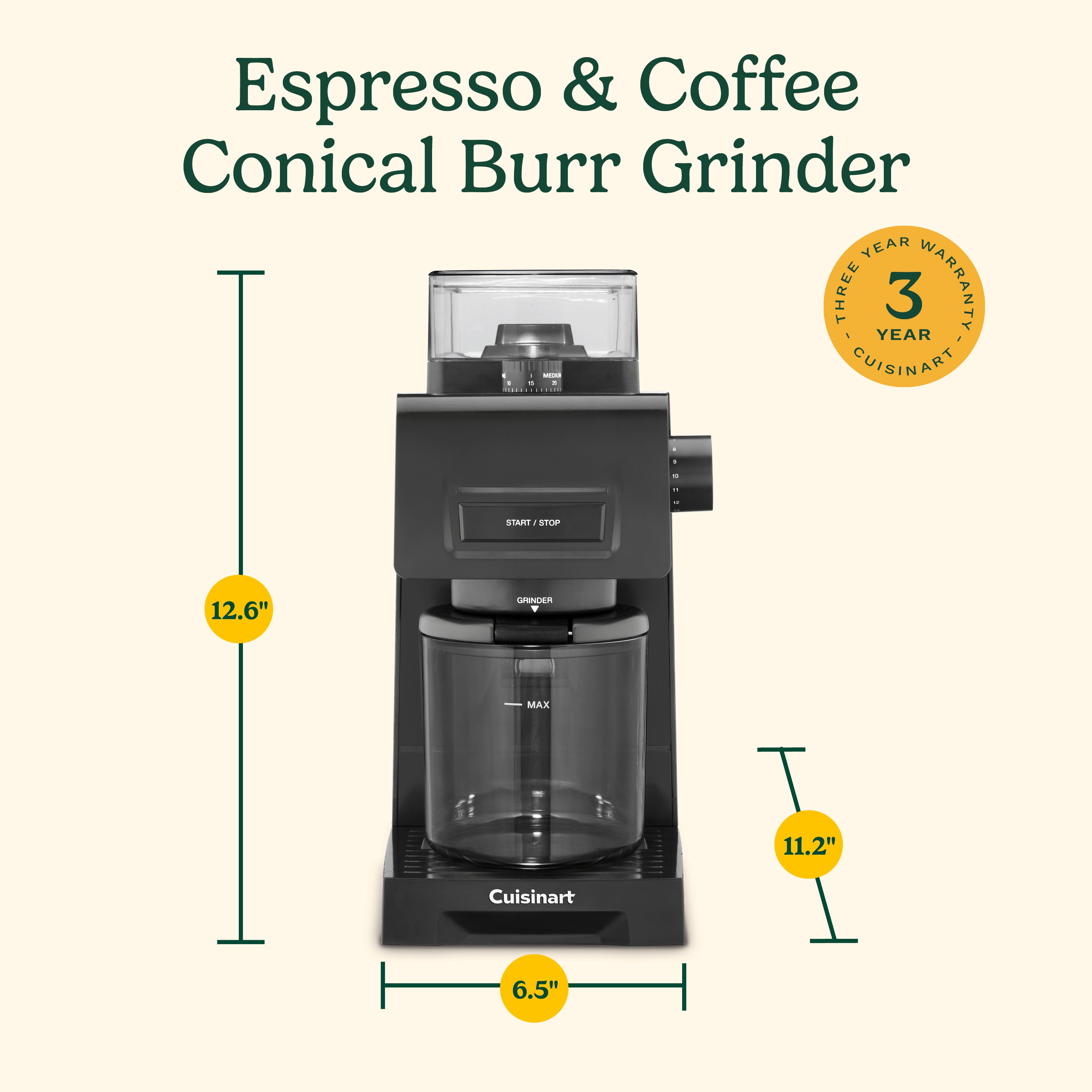 Espresso & Coffee Conical Burr Grinder